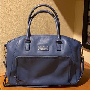 Gorgeous Kate Spade gray/blue leather bag